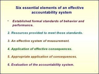 Elements of Safety Accountability